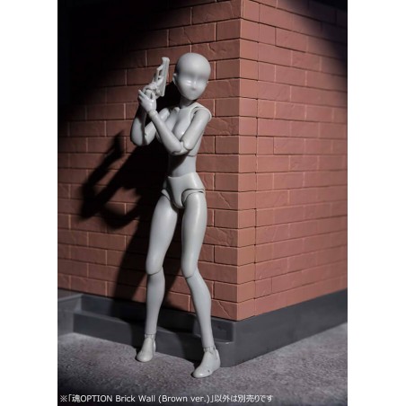 PiXELATOY - Brick Wall Brown Version. Tamashii Option. Bandai Tamashii Nations