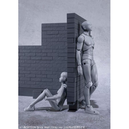 PiXELATOY - Brick Wall Grey Version. Tamashii Option. Bandai Tamashii Nations