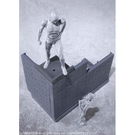 PiXELATOY - Brick Wall Grey Version. Tamashii Option. Bandai Tamashii Nations